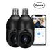 Back to School Supplies Dqueduo Electronics New E27 Bulb Camera 1080p Mobile Phone Wireless WiFi Network Home Camera 360 Â° Infrared Night Vision Mobile Monitoring Monitor Two-way Voice Call 2pcs