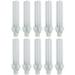 10 Pack Sunlite 18 Watt PLD 2-Pin Double U-Shaped Twin Tube G24D-2 Base Soft White