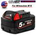 2X Battery 5000mAh For Milwaukee M18 Lithium XC 5.0 Ah Extended Capacity Battery Pack 48-11-1852