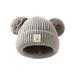 JDEFEG Bonnet Knitted Hats Doll for Boys Winter Baby Girls Cap Warm Kids Baby Care Baby Bonnet Boy Baby Products Baby Registry Search Grey One Size