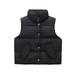 Child Kids Toddler Baby Boys Girls Sleeveless Winter Solid Coats Jacket Vest Outer Outwear Outfits Clothes Kids down Toddler Fall Jackets Boys Light Kids Jacket Boy Bubble Boys Outerwear