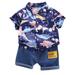 JDEFEG Airplane Outfit Tops+Shorts T-Shirt Cartoon Set Boys Clothes Baby Summer Outfits 14Years Boys Outfits&Set Little Boys Jogging Suit Cotton Blend Blue 110=Xl
