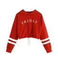 Letter Kids Teen Pullover Tops Print Sweatshirts Clothes Stripe Girls Hooded Girls Tops Hoodies for Teens Girls Trendy Boys Hoodie Rainbow Stripe Sweater Toddler Cute Long Sleeve Tops for Teen