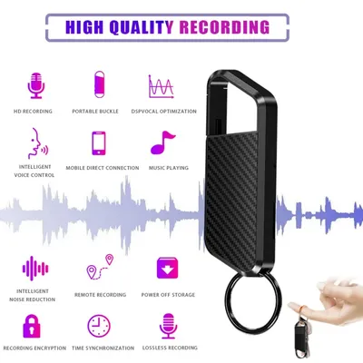 Mini crochet Dictaphone porte-clés enregistrement Audio vocal réduction du bruit stylo