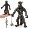 Figurine de loup-garou en PVC Collection de 19CM modèle de guerrier loup-garou animaux sauvages