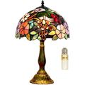 Lampe Tiffany, 12 Pouces Vintage Fleur Vitrail Style Table Lampe, Lampe de Chevet, Lampe de