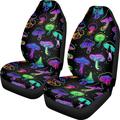 FKELYI Psychedelic Mushrooms Front Car Seat Covers for Women Men Easy to Install & Clean Auto Seat Covers Set of 2 Waterproof Front High Back Seat Covers Protector for SUVs Cars