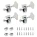 4Pcs Guitar Tuning Pegs Electric Bass Tuner Peg Guitar Open Gear Tuning Pegs Machine Heads for Fender Jazz Bass Guitar Silver