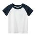 KmaiSchai Boys Size 12 Long Sleeve Shirts Toddler Kids Baby Boys Girls Color Block Short Sleeve Crewneck T Shirts Tops Tee Clothes For Children Shirts For Boys Size 8 Sleeveless Shirt Kids Boys Shir