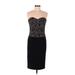 Michael Kors Collection Cocktail Dress - Sheath: Black Animal Print Dresses - Women's Size 6 - Print Wash