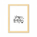 Happy Birthday s Blessing Best Wishes Decorative Wooden Painting Home Decoration Picture Frame A4