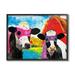 Stupell Industries Superhero Farm Cows Masks Capes Red Barn Framed Wall Art 30 x 24 Design by Porter Hastings