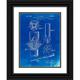 Borders Cole 25x32 Black Ornate Wood Framed with Double Matting Museum Art Print Titled - PP153- Faded Blueprint Phillips Head Screw Driver Patent Poster