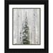 Gulin Sylvia 25x32 Black Ornate Wood Framed with Double Matting Museum Art Print Titled - Colorado-Keebler Pass-fresh snow on Aspens and Evergreen trees