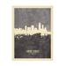 Michael Tompsett Corpus Christi Texas Skyline Gray Canvas Art