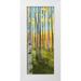 Milan Vittorio 12x24 White Modern Wood Framed Museum Art Print Titled - Birch Woods Panel I