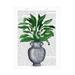 Fab Funky Chinoiserie Vase 2 With Plant Book Print Canvas Art