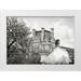 Haute Photo Collection 32x24 White Modern Wood Framed Museum Art Print Titled - Young Woman at the Chateau de Chambord - BW