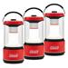 Coleman 800 Lumens LED Outdoor Camping Lantern w/ BatteryGuard Red(3 Pack)