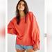 Free People Tops | Nwt Free People Orange Camden Oversized Pullover Sweatshirt We The Free | Color: Orange | Size: Xs