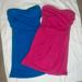 Victoria's Secret Dresses | Lot Of 2 Flattering Strapless Victoria Secret Bra Top Dresses Pink Blue Medium M | Color: Blue/Pink | Size: M