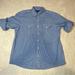 Michael Kors Shirts | Men’s Michael Kors Blue Button Shirt Long Sleeve Pockets Checkered Size Xlarge | Color: Blue/White | Size: Xl