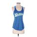 Holloway Active Tank Top: Blue Graphic Activewear - Women's Size Small