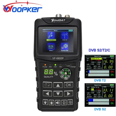 Woopker-VF6800P Digital Sat Finder ChlorSupport DVB T2/lt/ C Sat Finder Récepteur de télévision