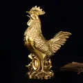 Statue de coq en laiton figurine chinoise porte-bonheur ornement Fengshui pour la maison le