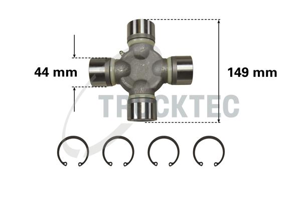 TRUCKTEC AUTOMOTIVE Gelenk, Längswelle 04.40.001 Universal 44mm Image