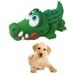 Crocodile Sensory Dog Toy Natural Rubber (Latex) Lead-Free & Chemical-Free Complies to Same Safety Standards as Childrenâ€™s Toys Soft & Squeak (Medium)