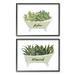 Stupell Industries Relax Unwind House Plants Succulents Clawfoot Bathtub Graphic Art Black Framed Art Print Wall Art Set of 2 Design by Cindy Jacobs