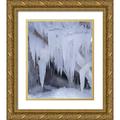 Talbot Frank Christopher 26x30 Gold Ornate Wood Framed with Double Matting Museum Art Print Titled - California Sierra Nevada Icicles in the Sierra