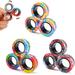 Terra 9Pcs Magnetic Rings Fidget Toy Set Idea ADHD Anxiety Decompression Magnetic Fidget Toys Adult Fidget Spinner Rings for Relief