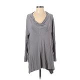 Verandah 3/4 Sleeve Top Gray Cowl Neck Tops - Women's Size X-Small