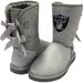 Women's Cuce Las Vegas Raiders Team Colored Faux Suede Crystal Back Boots
