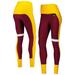 Women's KIYA TOMLIN Burgundy/Gold Washington Commanders Colorblock Tri-Blend Leggings