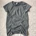 Athleta Tops | Athleta Fast Track Ruched T Shirt Gray Size Med | Color: Gray | Size: M