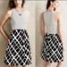 Anthropologie Dresses | Anthropologie Tabitha Black White Aleida Popover Dress Sheath Tank Dress Sz 8 | Color: Black/White | Size: 8