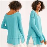 Free People Sweaters | Free People We The Free North Shore Thermal Teal | Color: Blue | Size: Xs