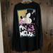 Disney Tops | Disney Mickey Mouse Graphic Long Sleeve Tee Shirt L | Color: Black | Size: L