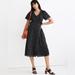 Madewell Dresses | Madewell Ruffled Tiered Midi Floral Dotted Vines Dress - Size S | Color: Black | Size: S