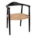 Noir Trading Inc. Dallas Solid Wood Arm Chair in Black/Wood in Brown | 30 H x 25 W x 21 D in | Wayfair AE-36BB