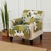 Winston Porter Patchwork Scalloped Printed Box Cushion Armchair Slipcover in Green/Brown | Wayfair 626D1872B295499D93A4BDC537E946FF