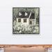 August Grove® Cottage in the Woods - Floater Frame Print on Canvas in Green | 21.75 H x 21.75 W x 1.75 D in | Wayfair