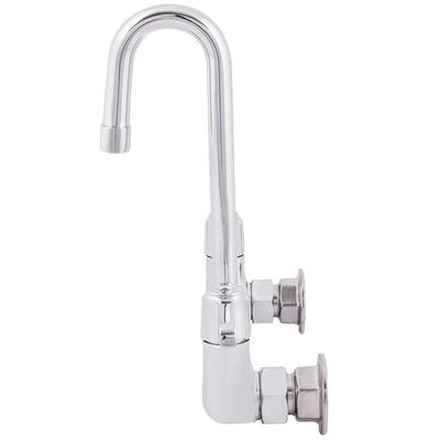 Equip by T&S 5F-8WLX03 Wall Mounted Faucet with 2 3/16" Gooseneck Spout, 8" Centers, Laminar Flow Device, and Lever Handles