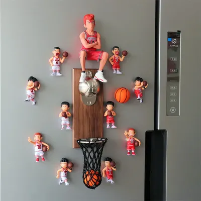Basket-ball mural en forme de dessin animé créatif sans poinçon aimant magnétique souple pour
