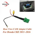 Câble d'adaptateur de caméra de recul VKAUTO pour HONDA CRZ CR-Z 2011 ~ 2016 Unité OEM 2VNO ajouter