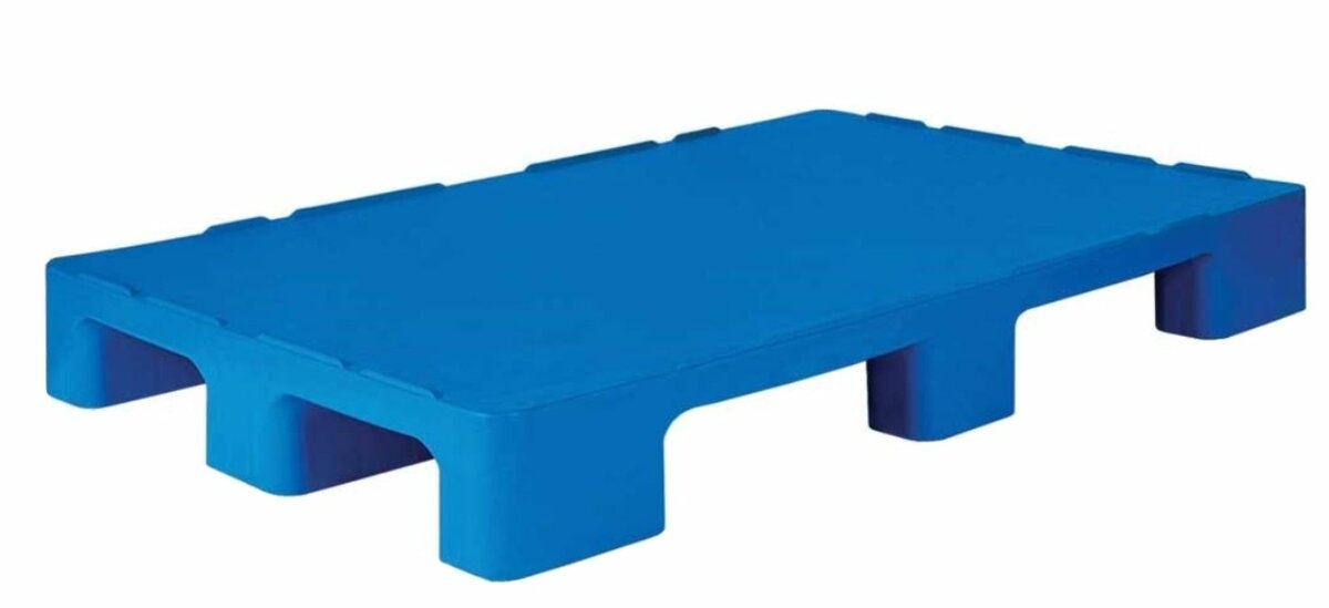Hygienische Kunststoffpalette blau auf 9 Füßen | dyn. Traglast: 1.250 kg Image
