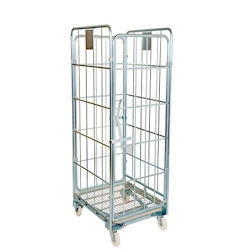 Rollbehälter nestbar 1460 ME, 700 x 800 mm, 4-seitig, Vorderwand u. Rückwand schwenkbar, Cr 3 Image